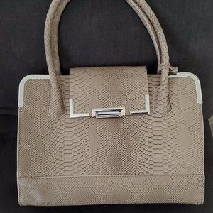 Orsay Cream Snakeskin Purse